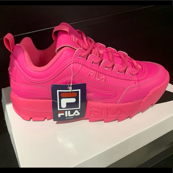 BRAND NEW FILA DISRUPTOR II PREMIUM BRIGHT PINK - Picture 8 of 10